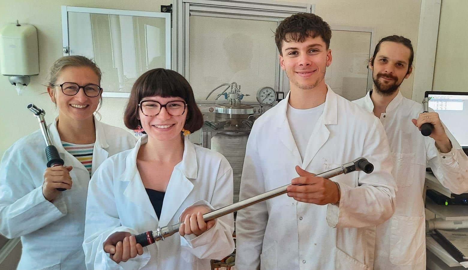 Group photo in the laboratory