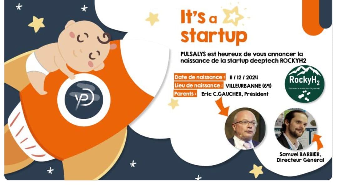 “It’s a start-up”: PULSALYS announces the birth of the deeptech start-up RockyH₂